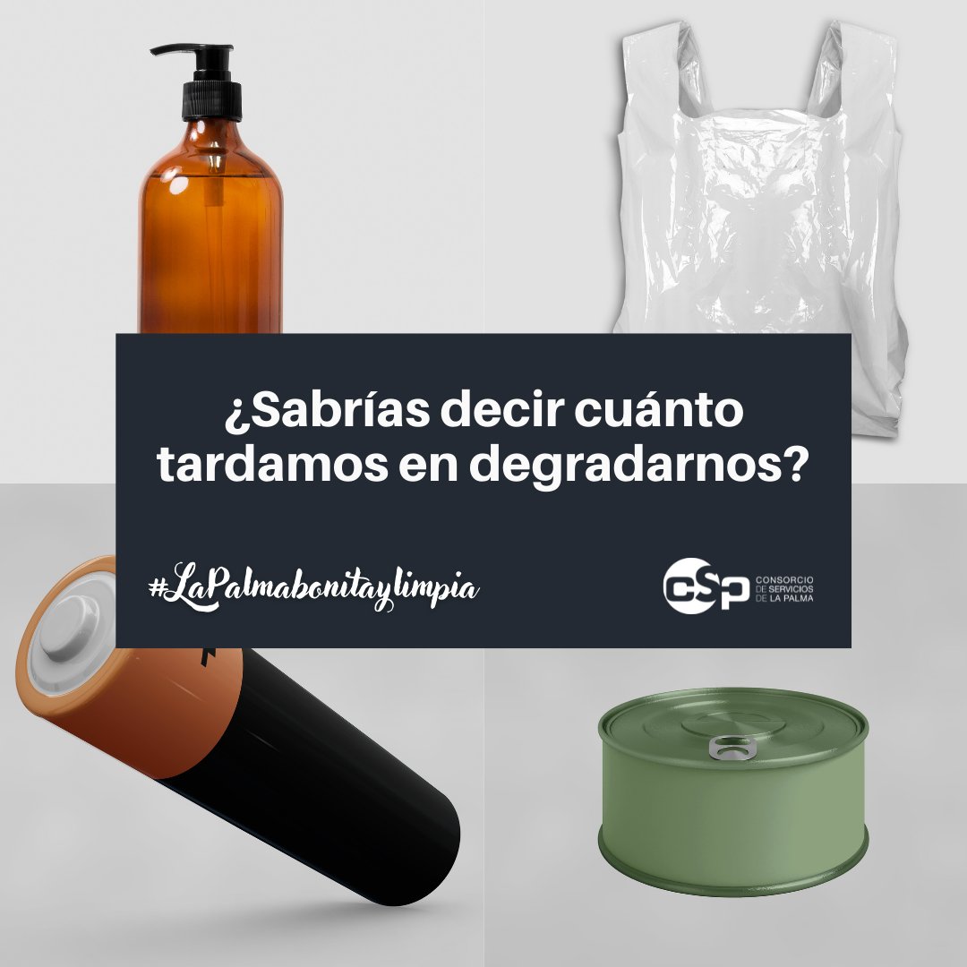 ¿Sabrias decir cuánto tiempo tardamos en degradarnos?